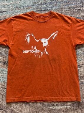 Deftones Owl Graphic Burnt Orange Band T-Shirt